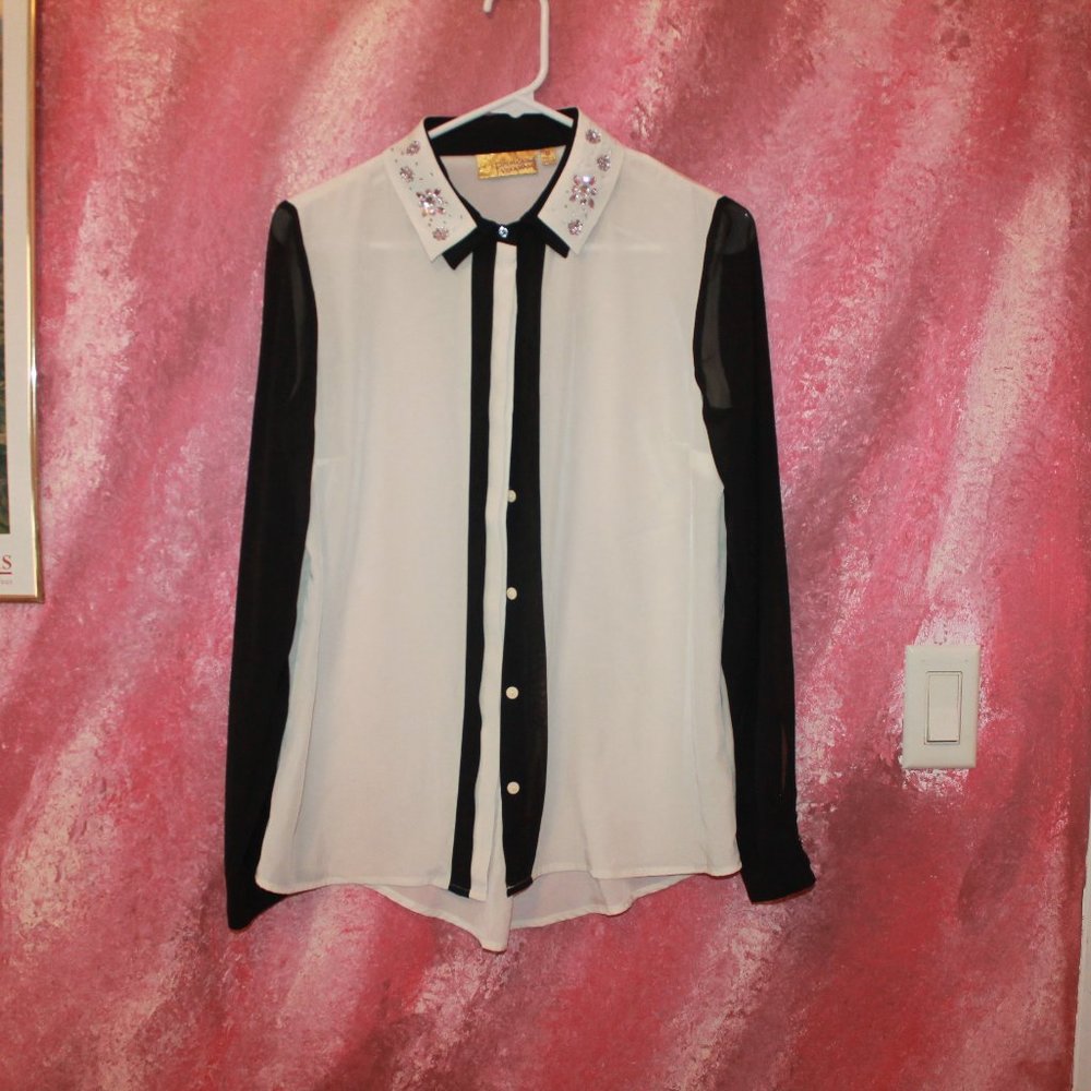 CLOSET CLOSING, last weekend!! Vera Wang Sheer Blouse